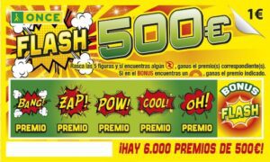 Rasca Flash 500€ Verano 2025 de la ONCE