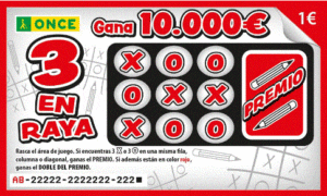 Rasca 3 en raya de la ONCE