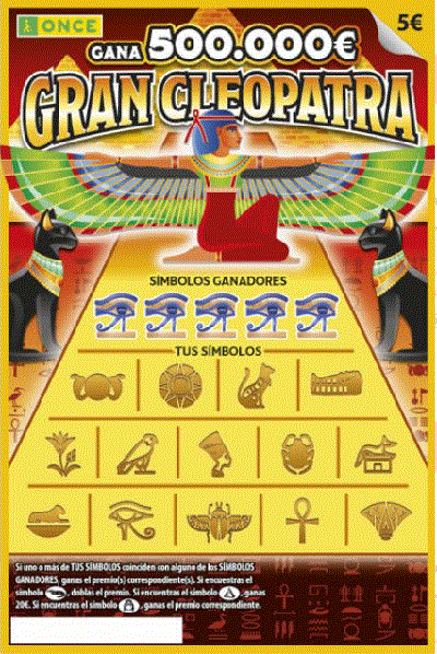 Rasca gran Cleopatra de la ONCE